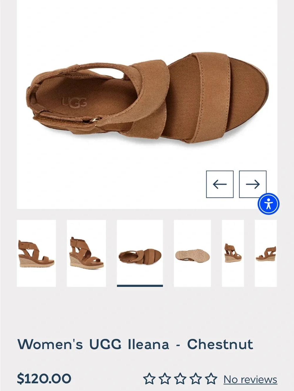 UGG Ileana Wedge Sandals with Ankle Strap